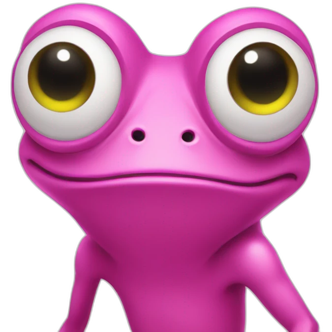 crazy frog in pink emoji