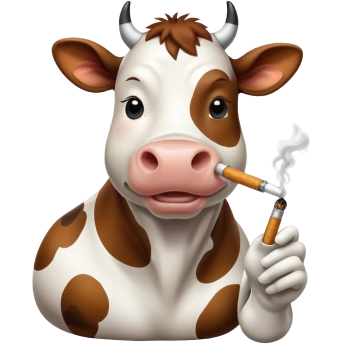 Cow smoking emoji