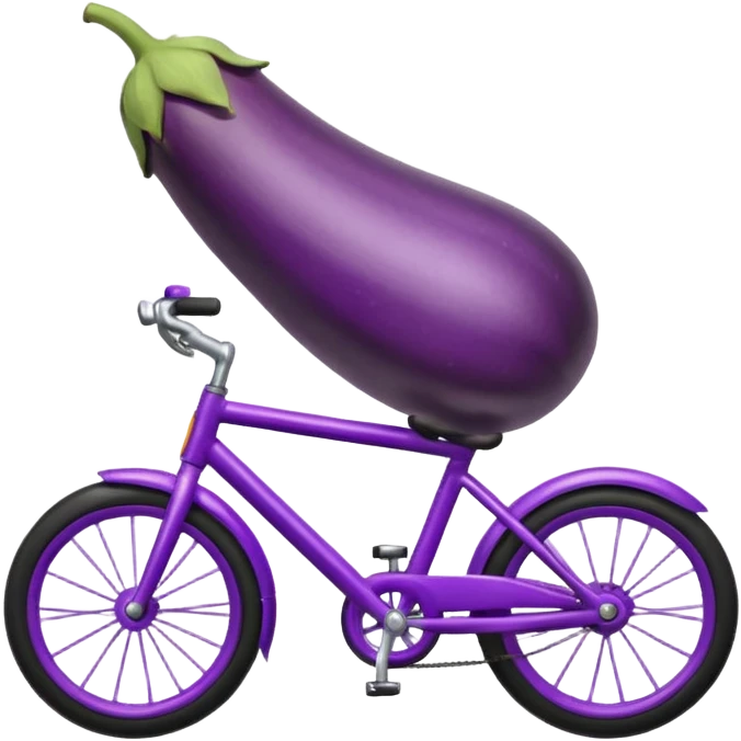 Eggplant riding a bike emoji