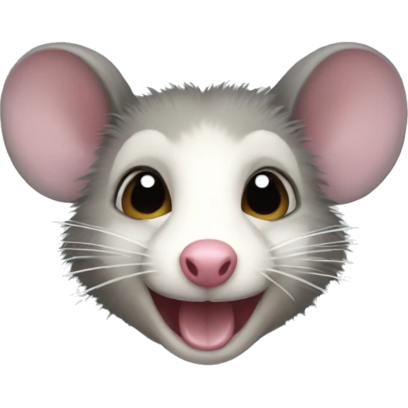 Opossum happy emoji