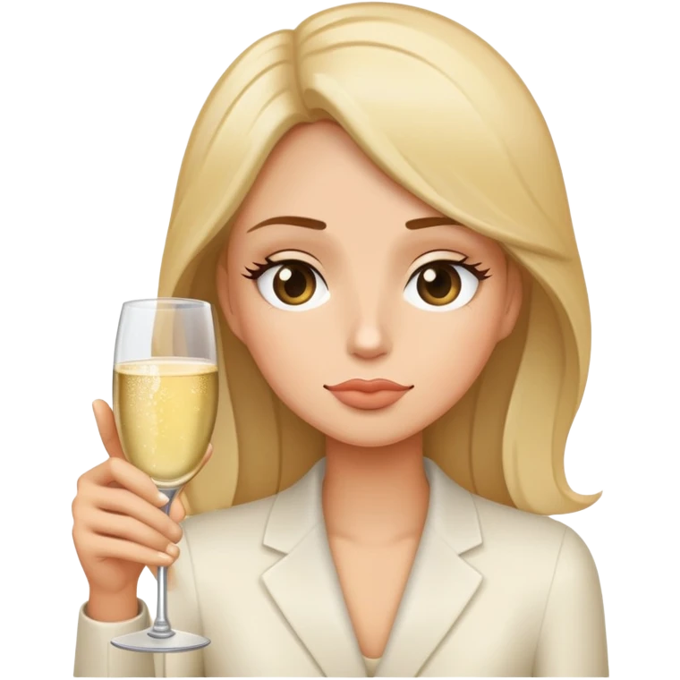 Tired face with glass of Champaign  emoji