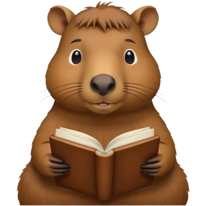capybara reading book emoji