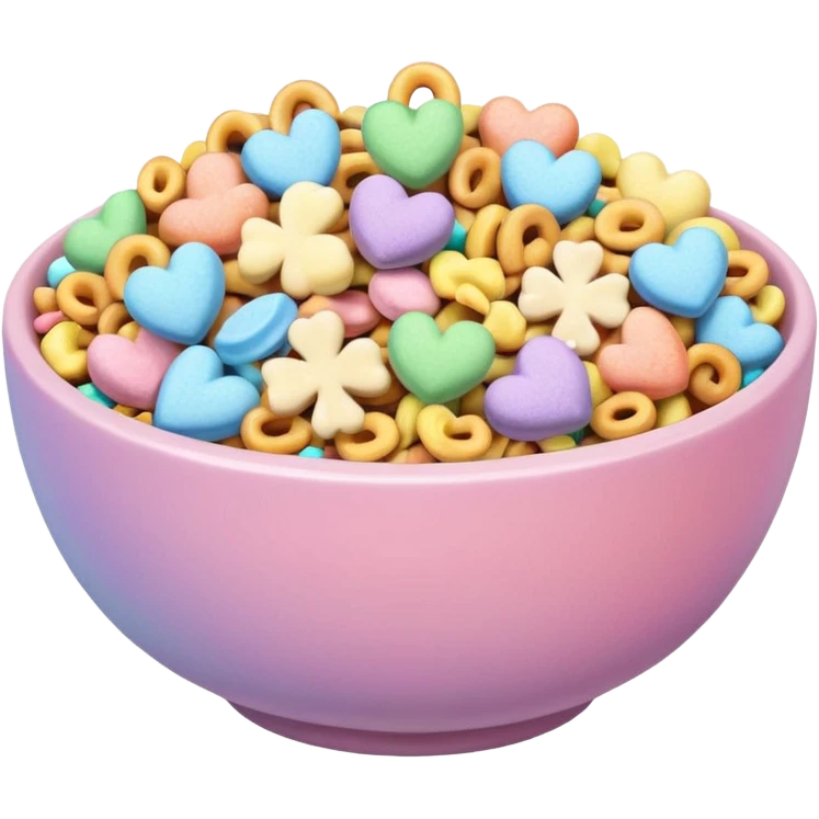 Pastel bowl full of Lucky charms  emoji