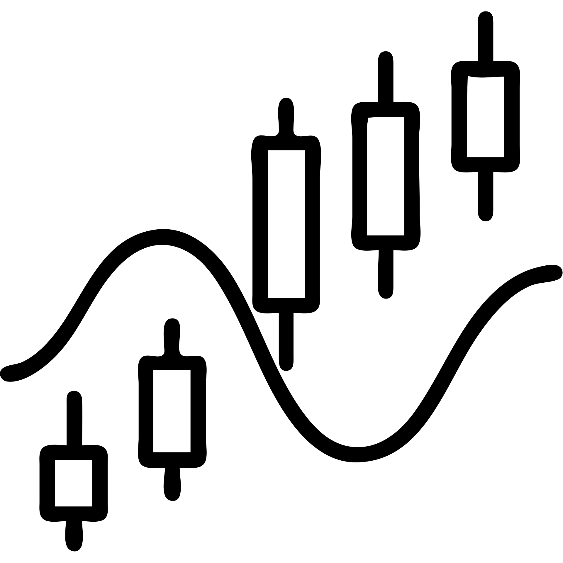 wave icon with a trading theme, sleek and professional emoji