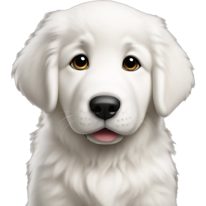 Great Pyrenees puppy sitting emoji