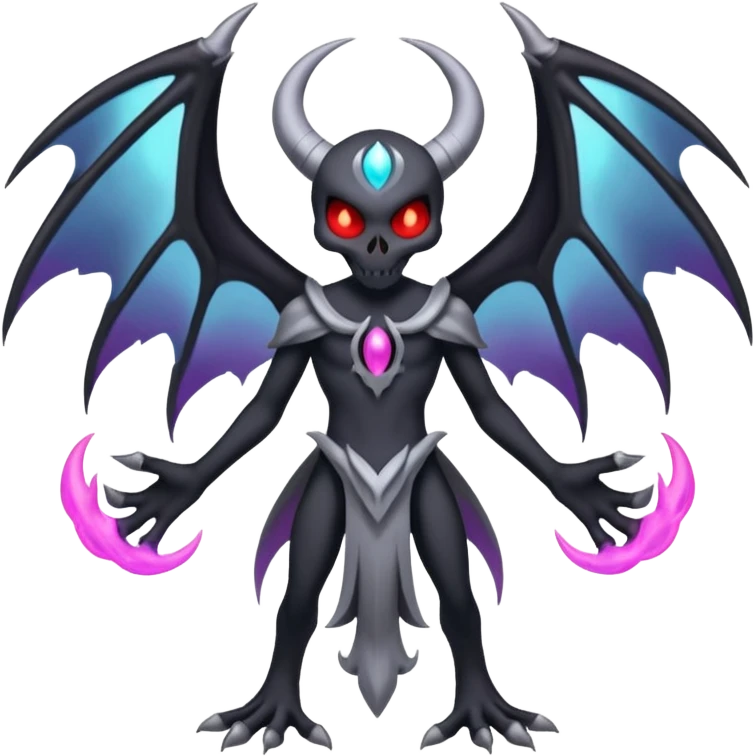 Gothic evil Duskull-Darkrai-Lunala-Dhelmise-fusion (full body) emoji