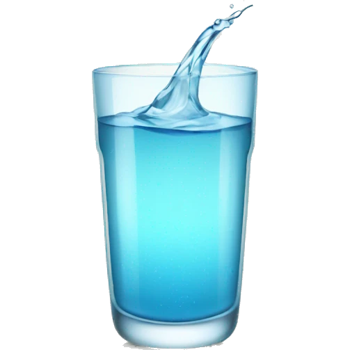 Chilled water in glass emoji