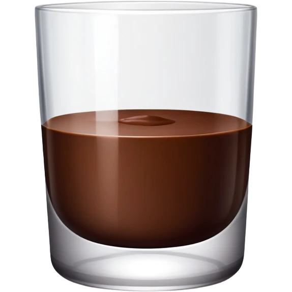 Chocolate pudding in a high ball glass emoji