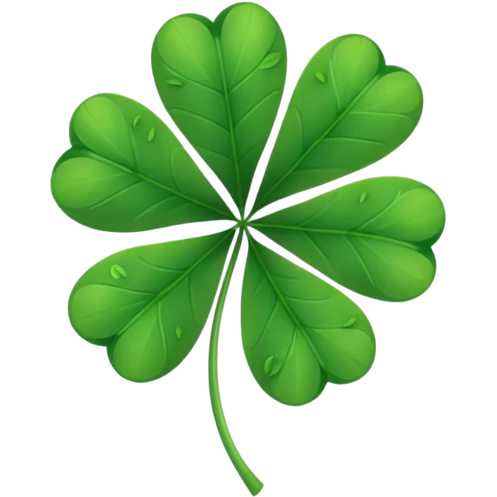 clover with 5 leaves emoji