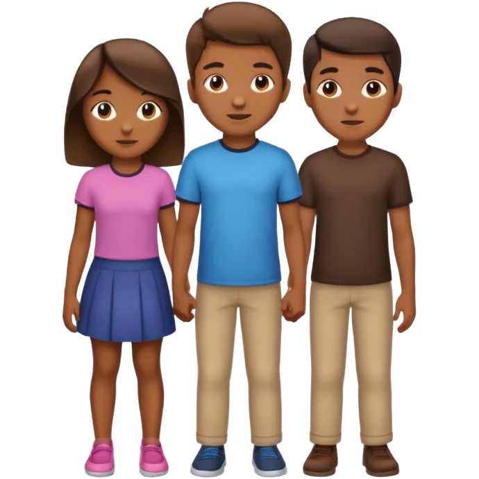 Happy Victory day। A banner is standing with a boy on one side and a girl on the other. emoji