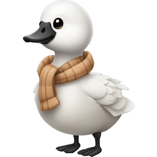 Goose in winter clothes  emoji