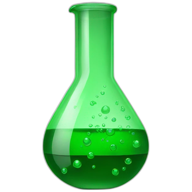green laboratory flask emoji
