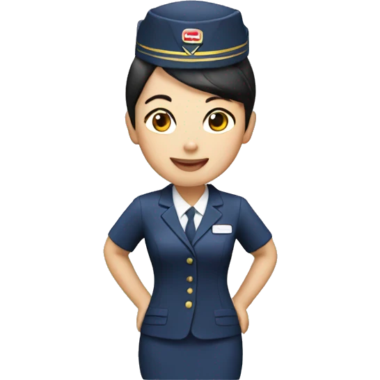 Asian Flight attendant emoji