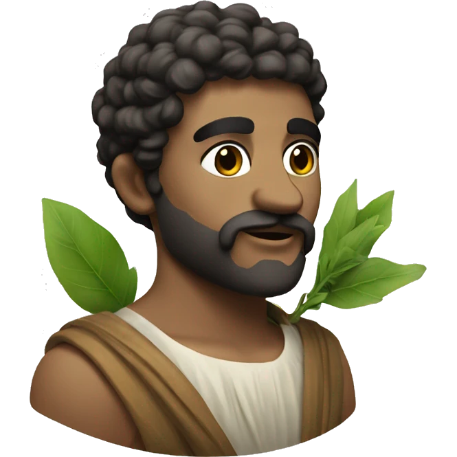Virgil the Greek poet with laurel emoji