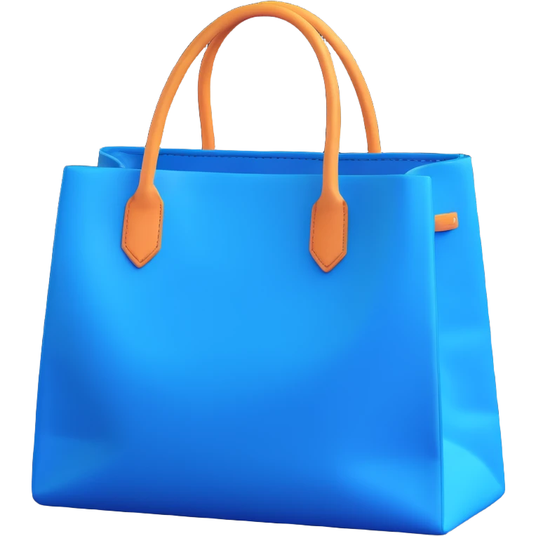 blue bag, 3D style with soft shadows emoji