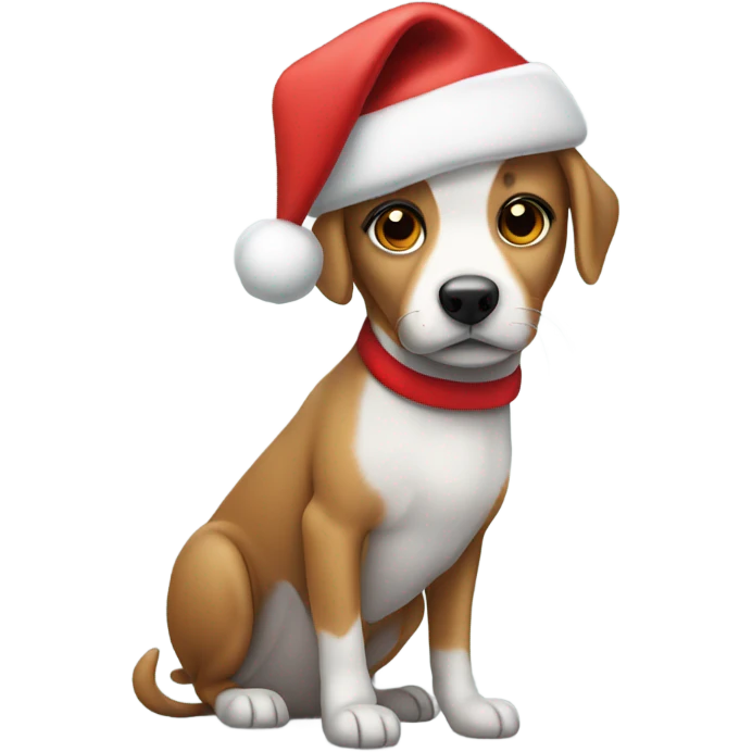 Dog wearing a Santa hat  emoji