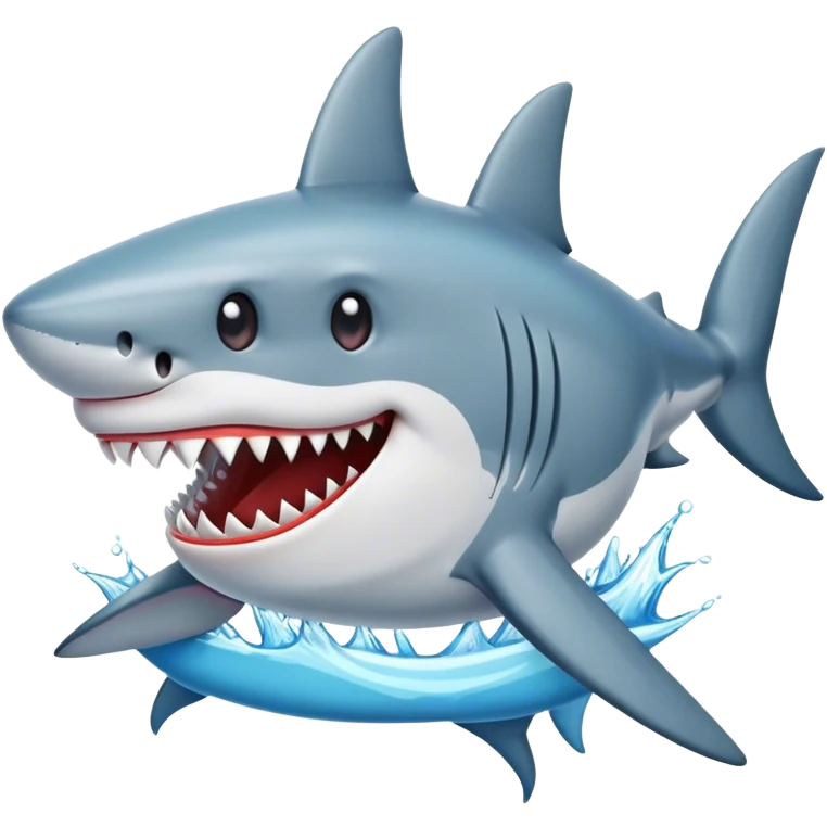 shark with toothpast emoji
