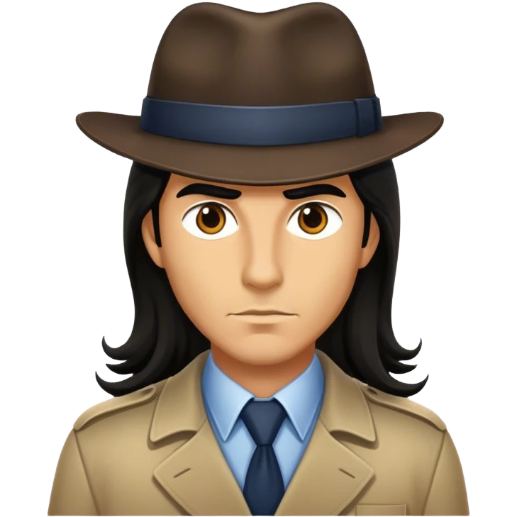 Detective with very long hair emoji