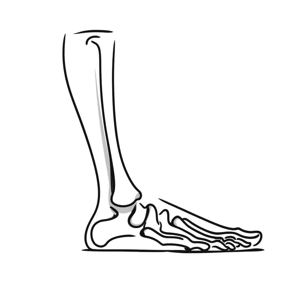 detailed foot skeleton diagram with labels emoji