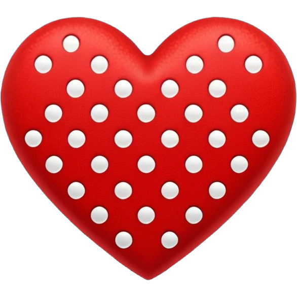 heart with a velvet dot pattern emoji