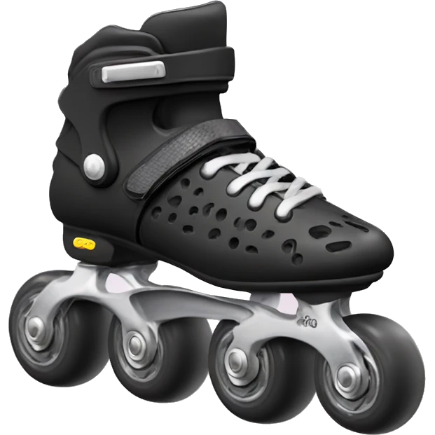 a black rollerblade inline skate emoji