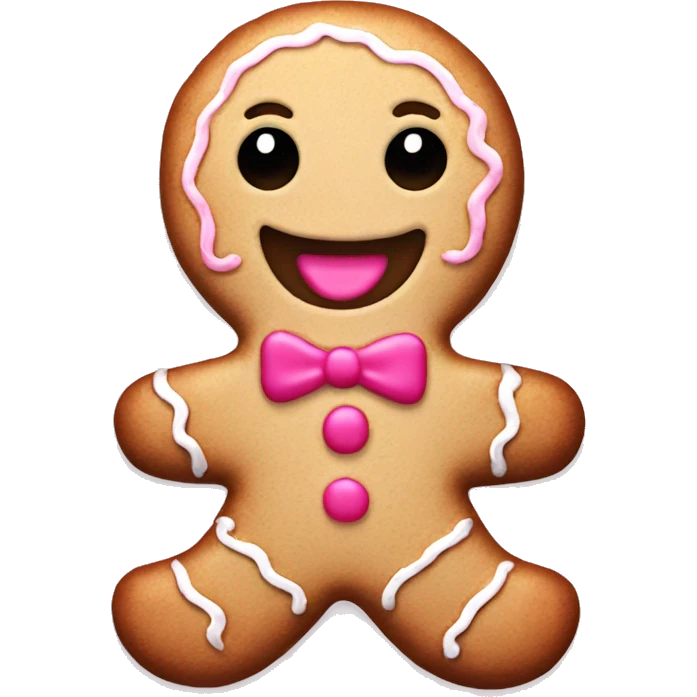 Hi I would like I really cute pink gingerbread man emoji