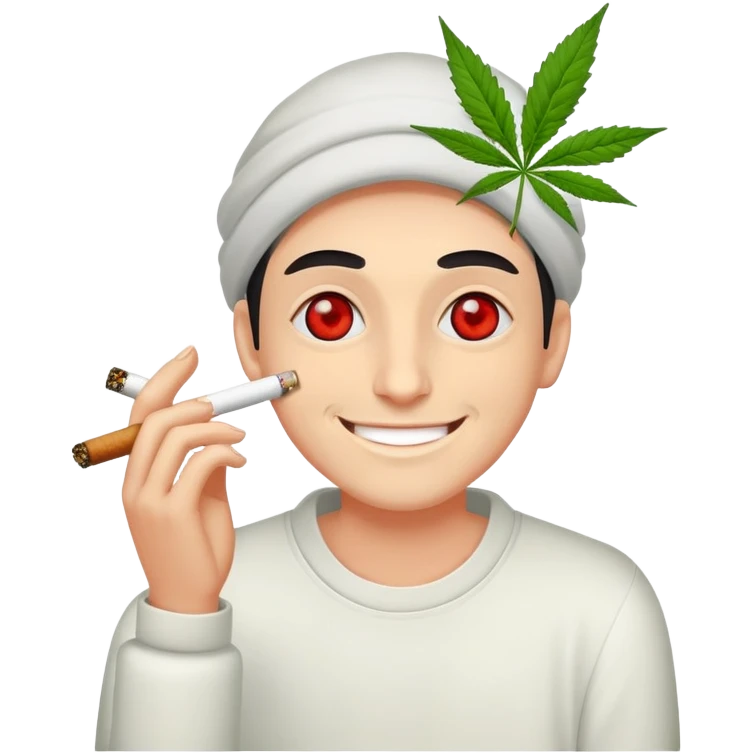 Smoking weed emoji