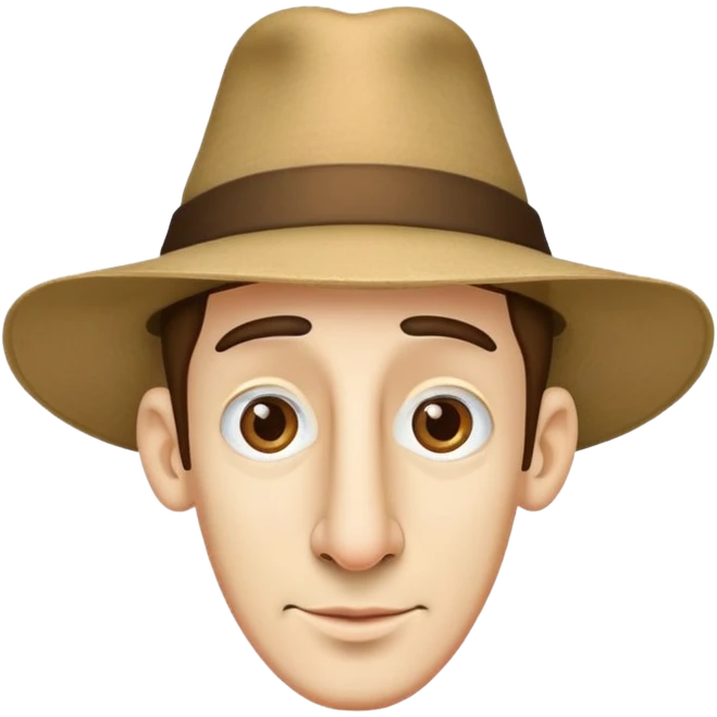 Guy with super long nose and a hat emoji