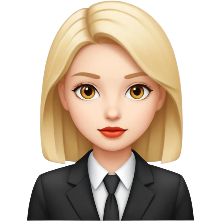 Стильная девушка в деловом костюме emoji