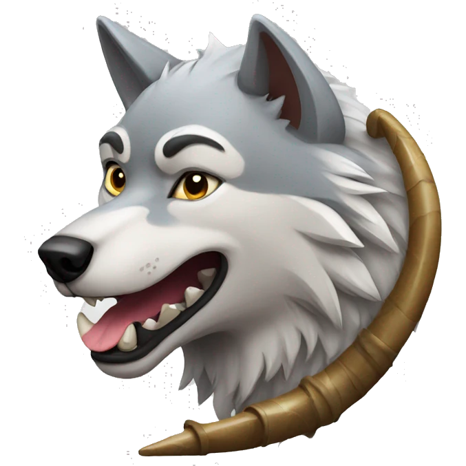 wolf with horn emoji