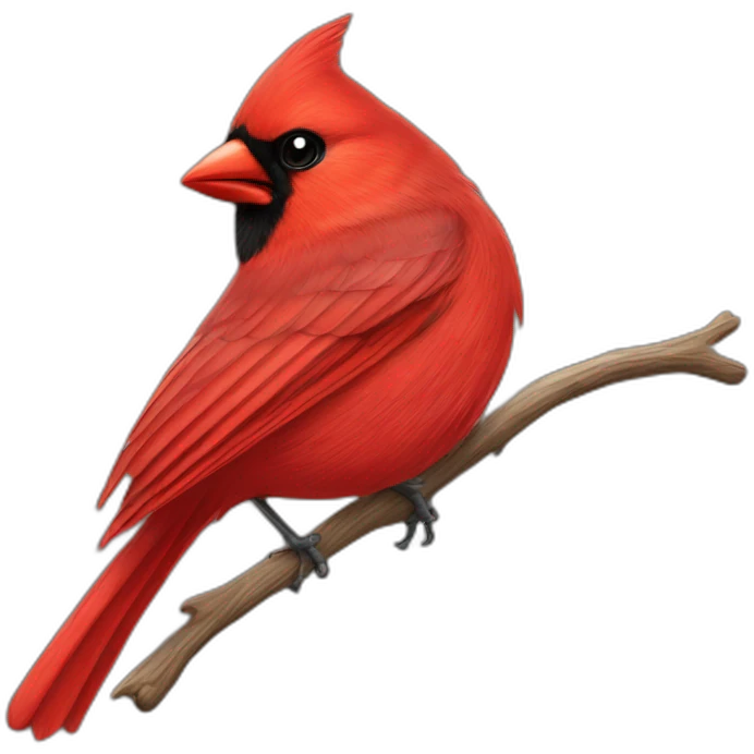 Red cardinal bird emoji