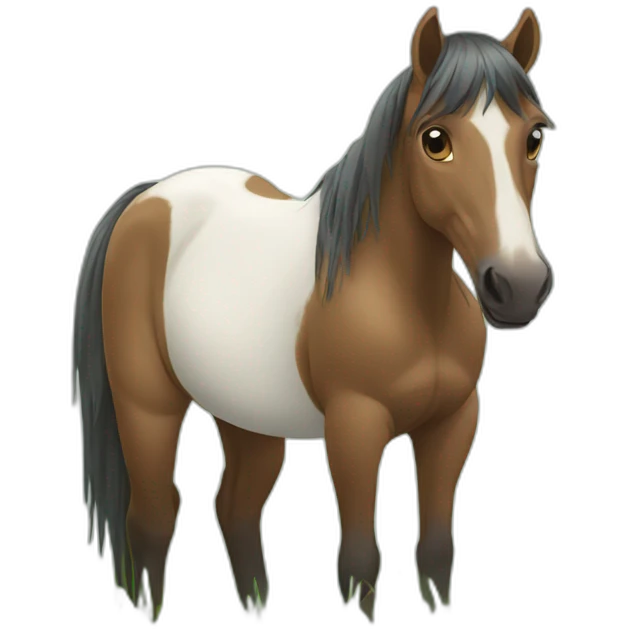 horse eat grass emoji