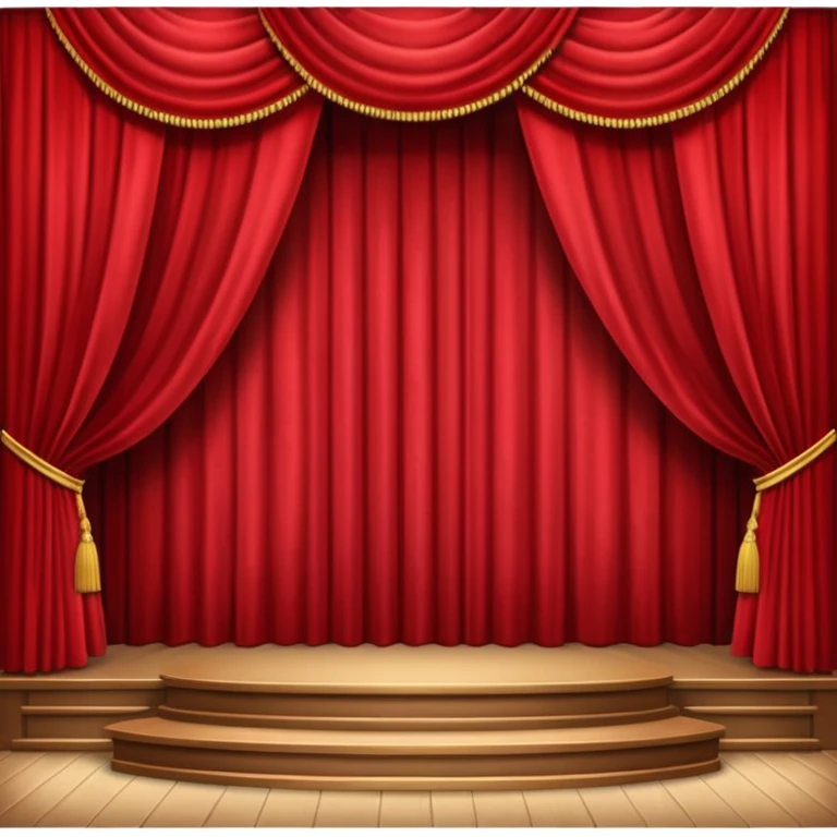 Empty stage red curtains emoji
