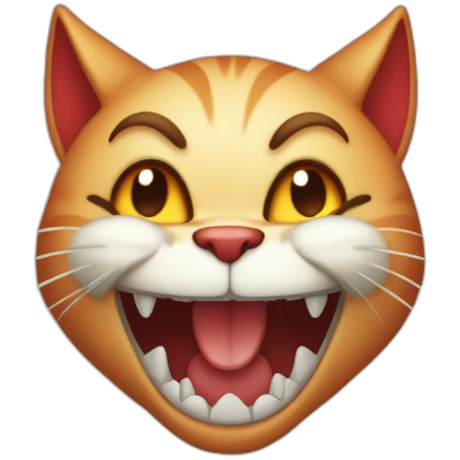 devil cat laughing emoji