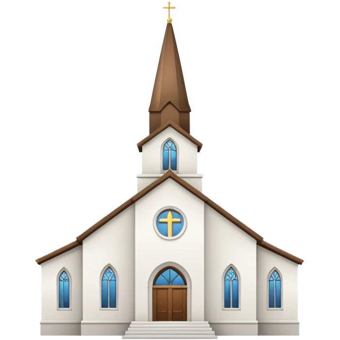 Mormonism all white church building  emoji