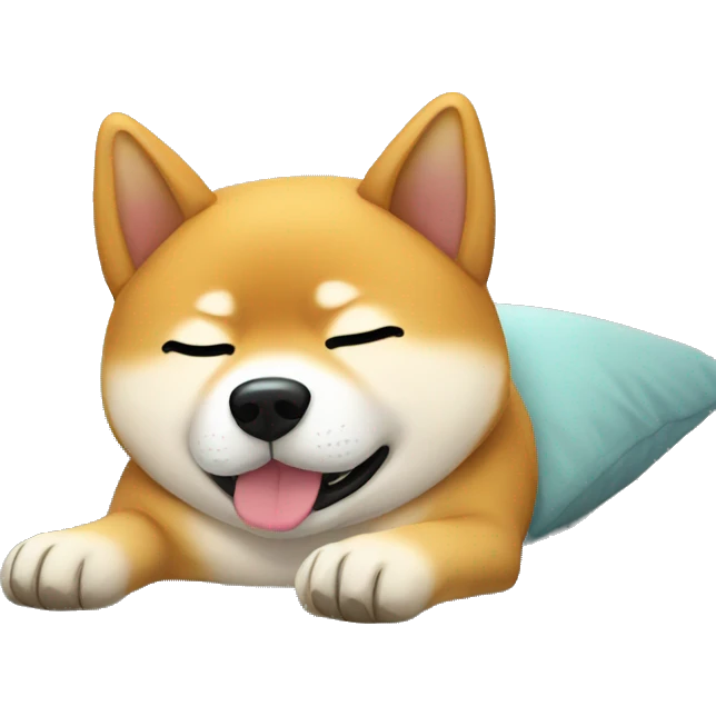 shiba entrain de dormir emoji