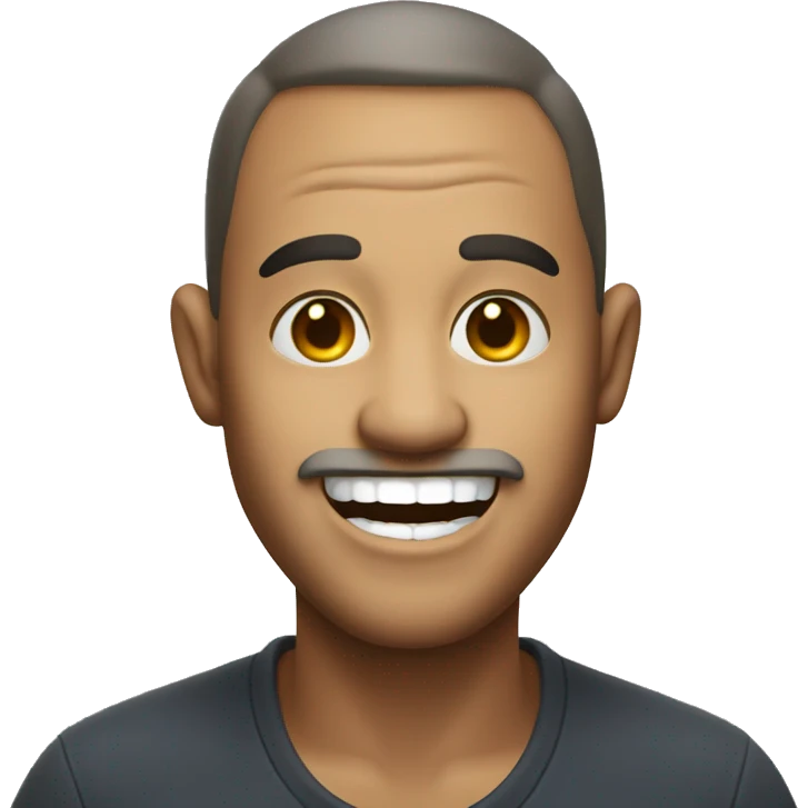Man with tongue out smiling  emoji