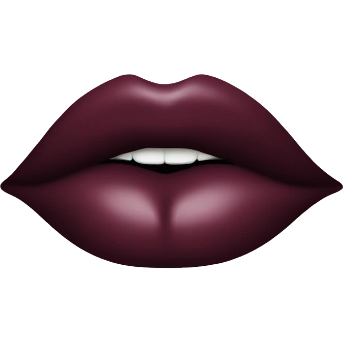 Burgundy lipstick kiss emoji