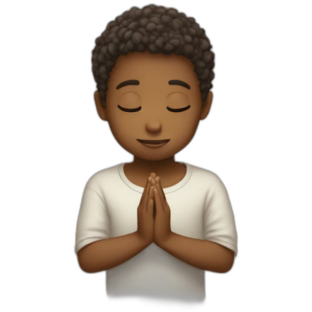 Boy pray to God  emoji