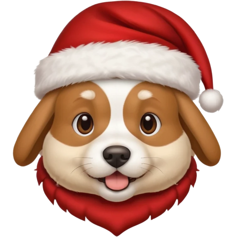cachorro com gorro de natal emoji