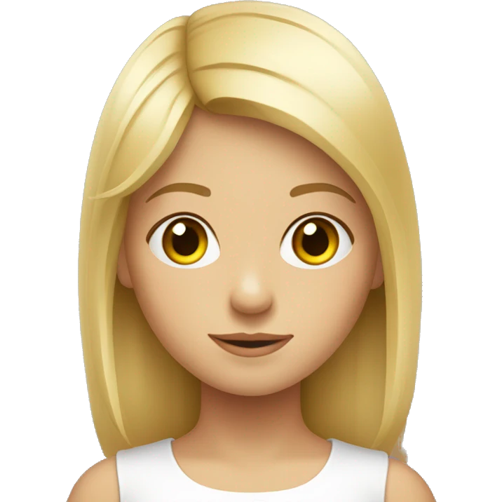 Niña rubia con flequillo rubia emoji