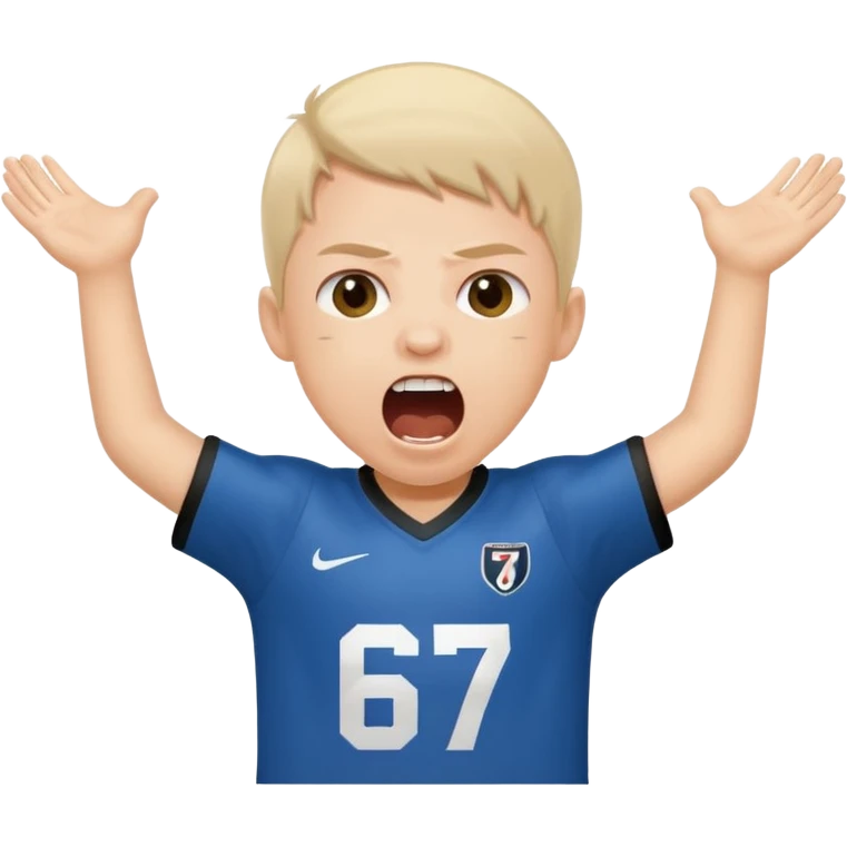 67 kid screaming 67 emoji