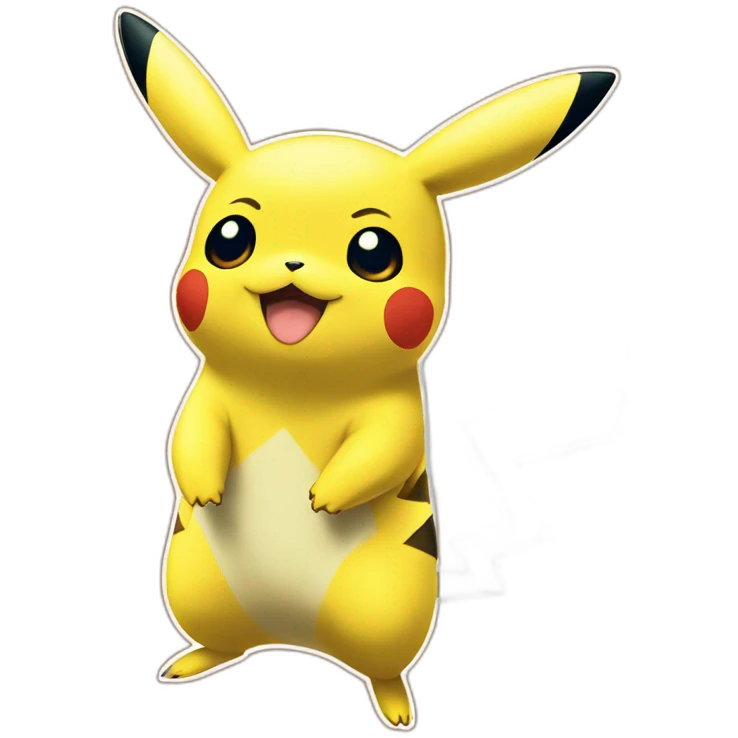 Pikachu de cartola emoji