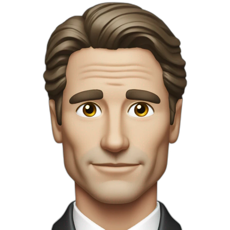 sigma patrick bateman smiling with closed eyes emoji