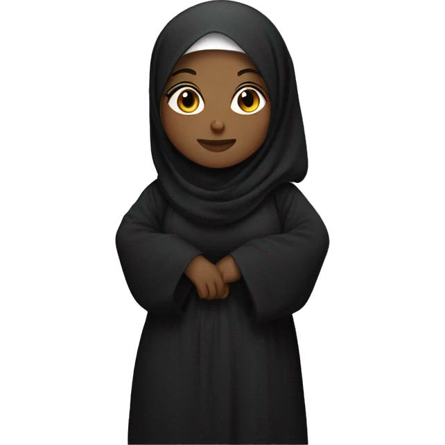 Black Chubby Hijabi in abaya emoji