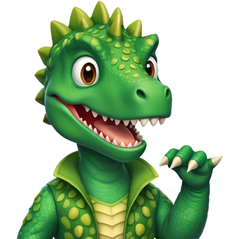 Ein Man der mein Dino Kostüm hat emoji