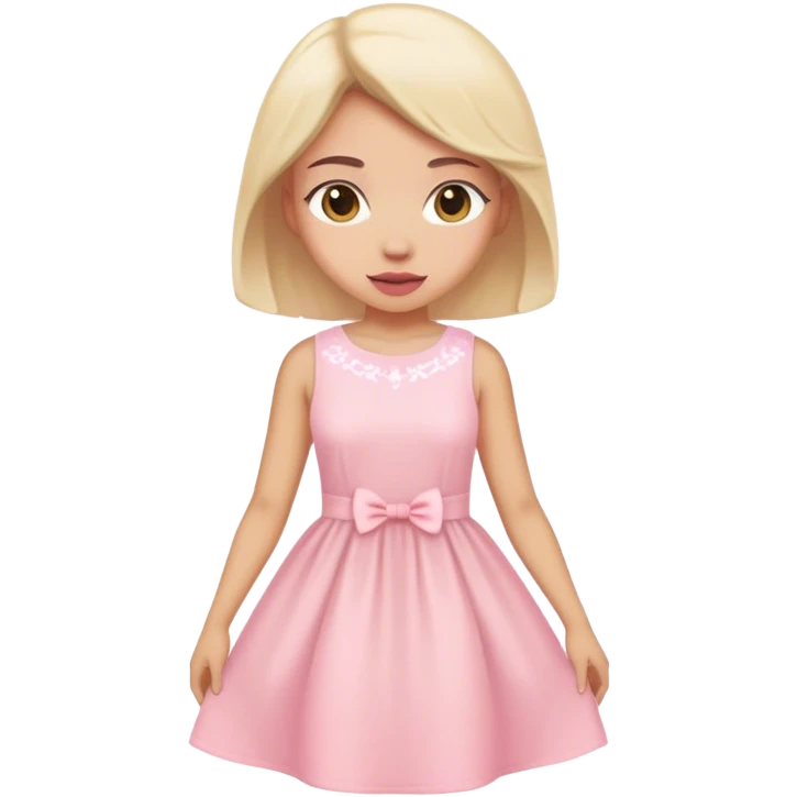 pastel pink spring dress emoji