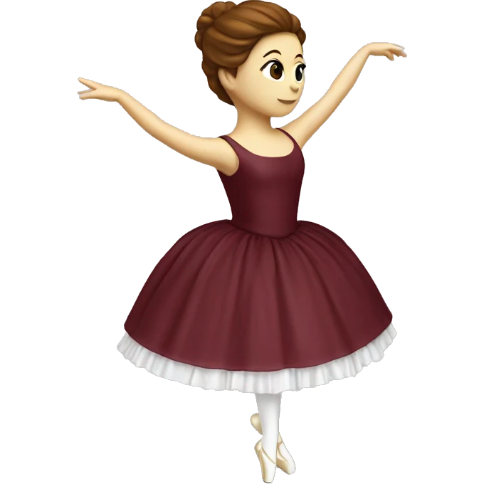 burgundy music box with white ballerina standing back emoji