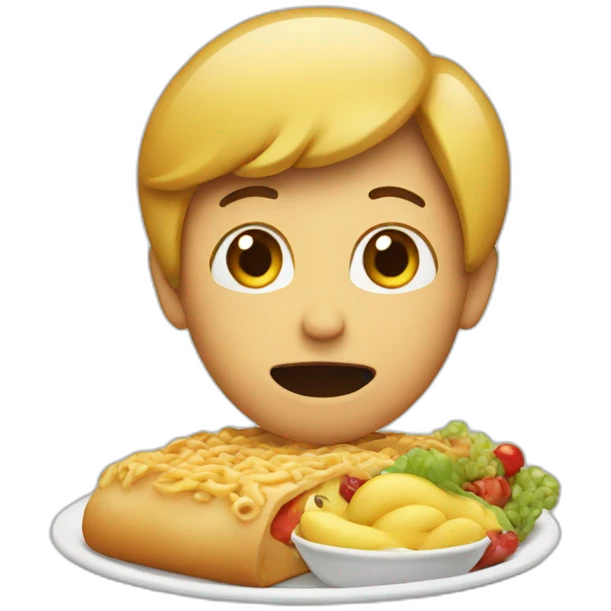 person thinks of food emoji
