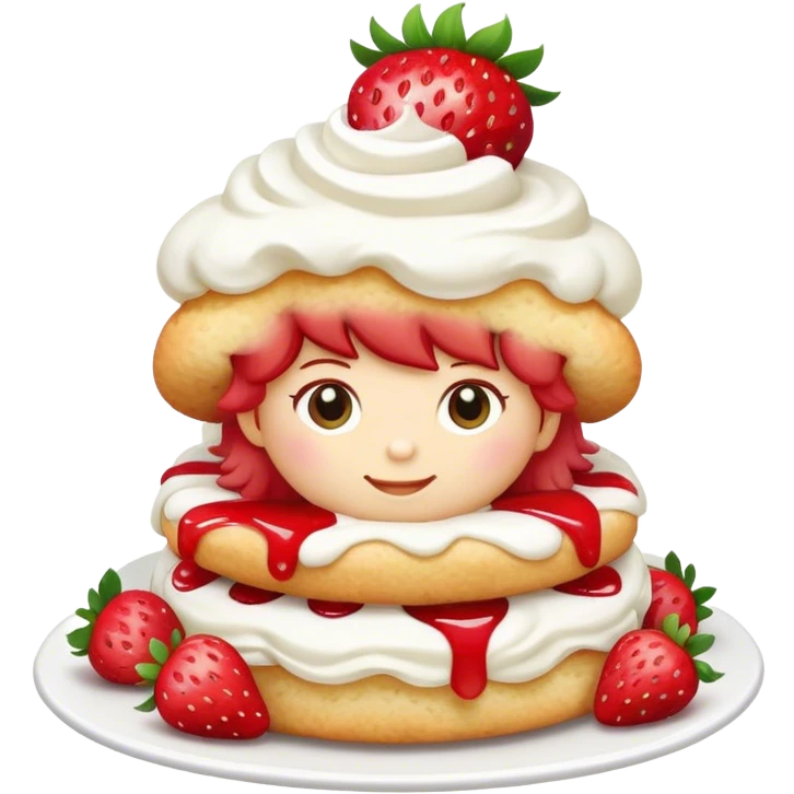 Strawberry shortcake emoji